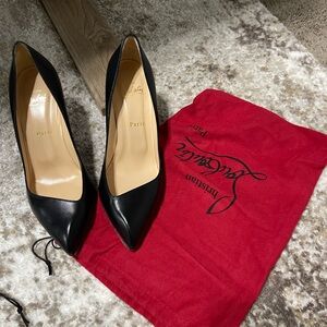 Christian Louboutin Black Pointed Toe Heels